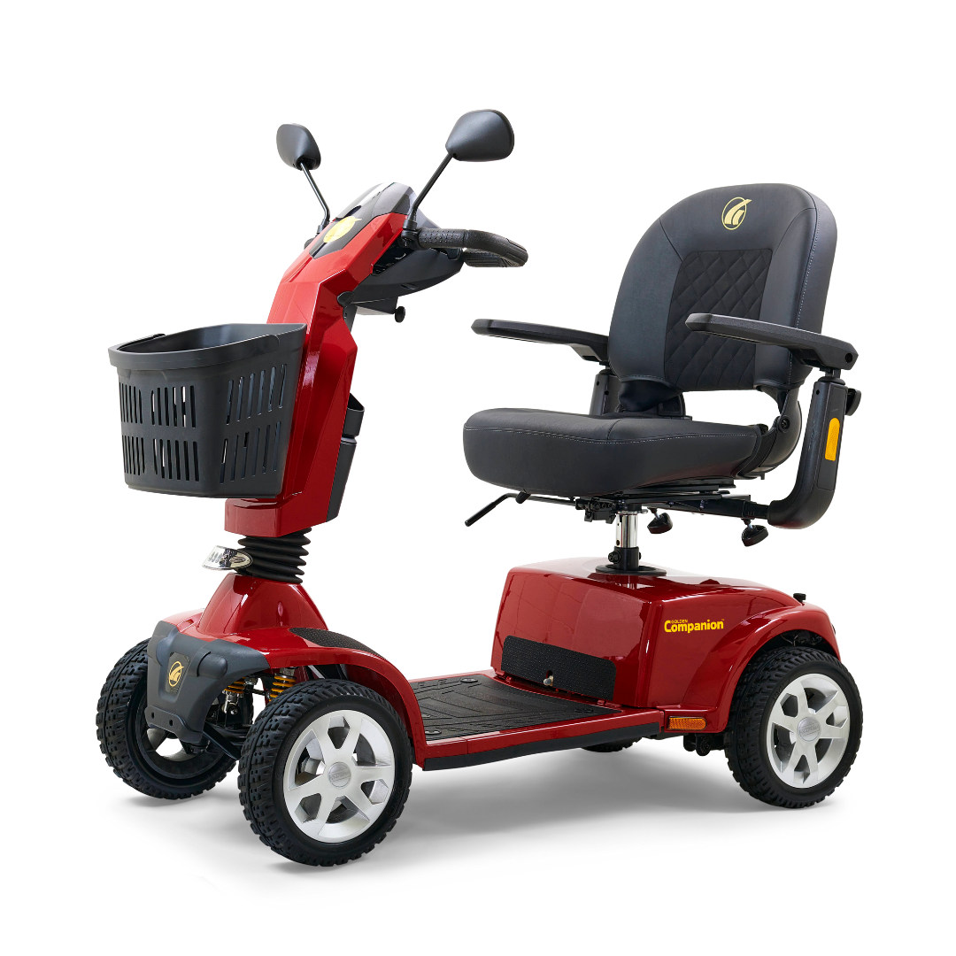 Golden Technologies GC440 Companion 4-Wheel Luxury Full Size Scooters - Red